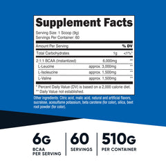 Nutricost BCAA Powder Orange Mango scoop included for easy serving.