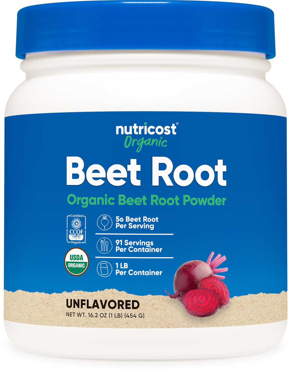 Nutricost Organic Beet Root Powder bottle for daily wellness