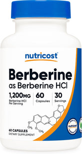 Nutricost Berberine HCl capsules for easy daily supplementation