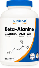Nutricost Beta-Alanine capsules bottle ready for workouts and training