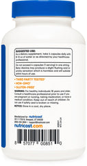 Nutricost Beta-Alanine capsules label gluten-free for sensitive diets