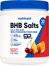Nutricost BHB Salts Drink Mix Fruit Punch bottle ready to sip