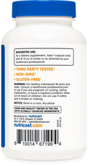 Nutricost Boron 3mg label detail with batch information.