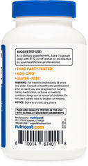 This image displays Nutricost bottle side view including the 120-caps option.