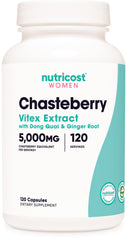 Nutricost Chasteberry for Women bottle for convenient daily wellness support