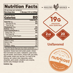 Nutricost Chicken Bone Broth Protein powder stirred into soup for savory depth.