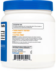 Clear view of choline powder being poured for easy measuring.