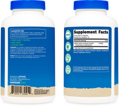 Nutricost Cinnamon capsules in hand highlighting convenient vegetarian supplement.