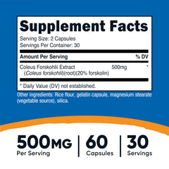 Nutricost capsules close-up shows 500 mg strength for consistent daily use