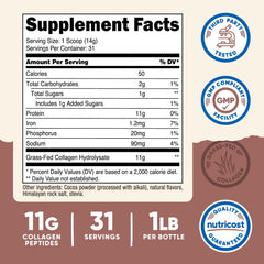Nutricost collagen peptides scoop in jar for easy serving