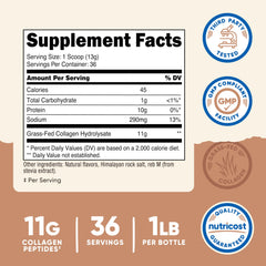 Nutricost Collagen Peptides Powder dissolves easily in water for quick mixing.