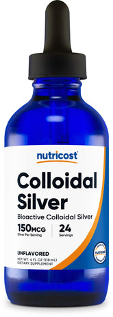 Nutricost Colloidal Silver 4oz bottle for easy daily dosing.