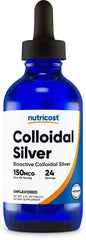 Nutricost Colloidal Silver 4oz bottle for easy daily dosing.