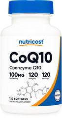 Nutricost CoQ10 Softgels bottle-front showing premium quality and easy daily use