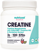 Nutricost Creatine Monohydrate bottle shown for an active routine