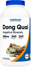 Nutricost Dong Quai bottle front with vegetarian capsules for daily use