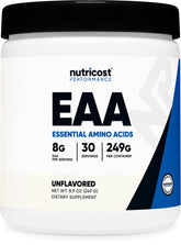 Nutricost EAA Powder unflavored container for 30 servings