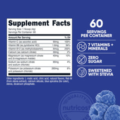 Nutricost Electrolyte Complex dissolving powder in water for a refreshing drink.