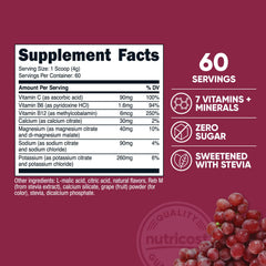 Nutricost Electrolyte Complex Powder grape glass refreshing after exercise