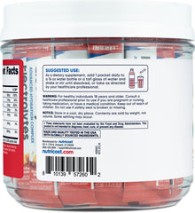 Nutricost Electrolytes Complex fruit punch on-the-go bottle ready for workout sessions.