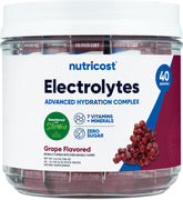 Nutricost Electrolytes Complex grape stickpack for convenient on-the-go hydration.