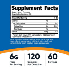 Nutricost Fiber Gummies on-the-go snack for convenient fiber intake.