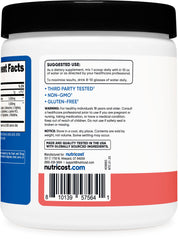 Nutricost label highlights gluten-free and GMO-free ingredients for transparency