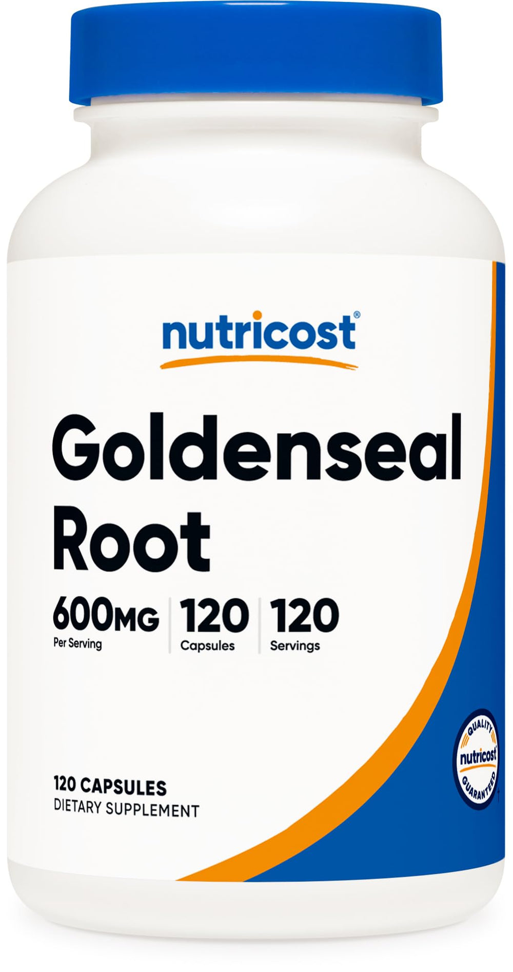 Nutricost Goldenseal Root 600mg bottle with easy-to-take capsules