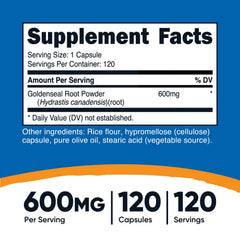 Nutricost Goldenseal Root capsules pack for daily use
