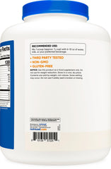 Nutricost grass-fed whey label emphasizes non-GMO and gluten-free quality.