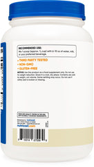 Nutricost Grass-Fed Whey Vanilla shaker demonstrating easy blending and smooth texture.