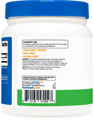 Nutricost Green Apple flavor scoop highlighting stevia-sweetened taste for workouts.