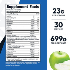 Nutricost Intra Workout Powder Green Apple pour for quick mix and sustained energy during training