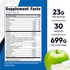 Nutricost intraentrenamiento polvo, mezcla fácil de manzana verde para recuperación muscular.