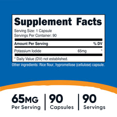 Nutricost KI capsules closeup on a 90-count bottle for everyday supplementation