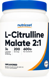 Nutricost L-Citrulline Malate 2:1 bottle for pre-workout support