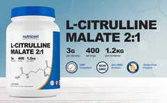 Close-up of Nutricost L-Citrulline Malate powder texture