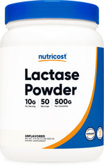 Nutricost Lactase Powder 500 g bottle ready for dairy meals