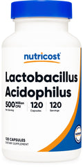 Nutricost Lactobacillus Acidophilus bottle front view for daily probiotic support