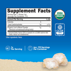 Nutricost Lion's Mane powder scoop for precise servings in daily routines.