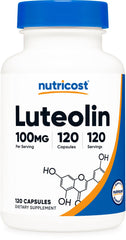 Nutricost Luteolin bottle image with 120 capsules for convenient daily use.