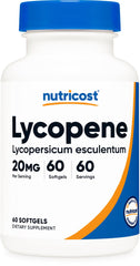 Nutricost Lycopene softgel bottle with 60 capsules for daily routine