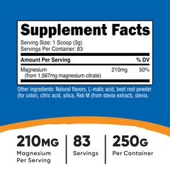 Nutricost Magnesium Citrate Powder Fruit Punch scoop shown for precise serving.