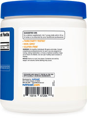 Nutricost Magnesium Malate Powder glass with powder, easy mixing for daily routines.