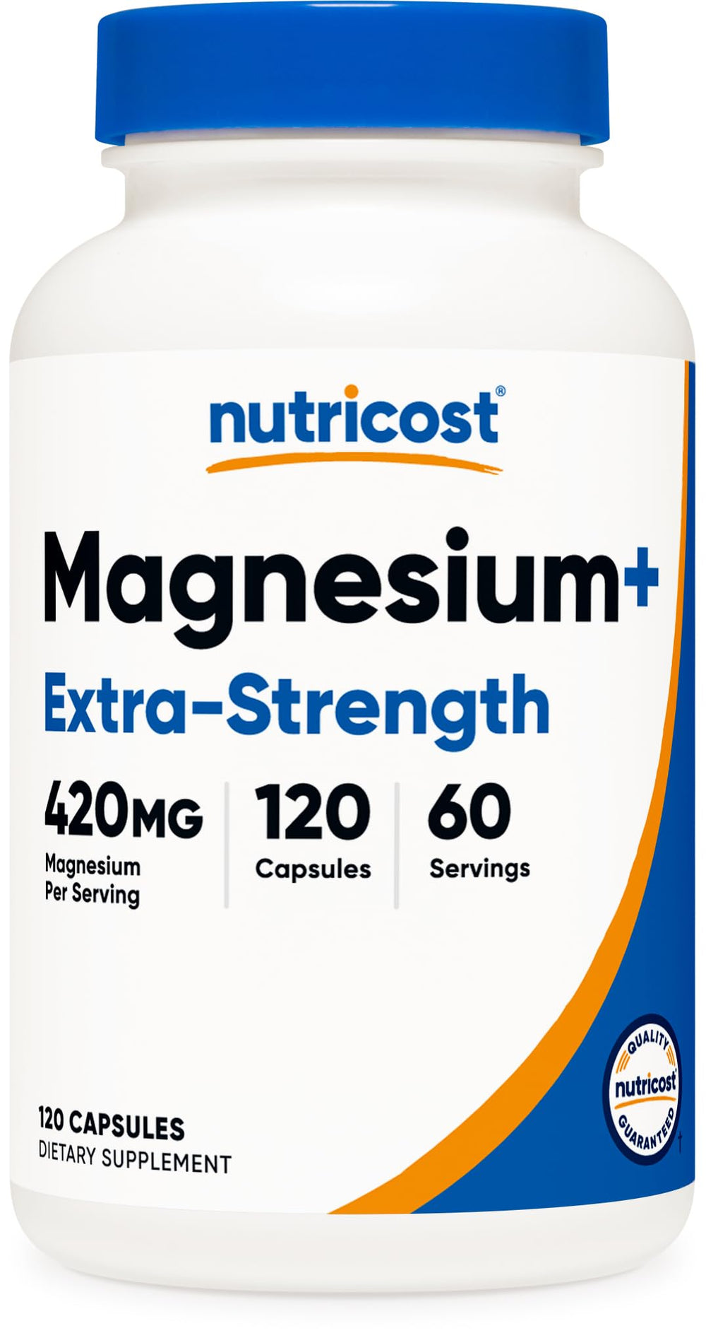 Nutricost Magnesium+ bottle-front view for reliable daily supplementation.