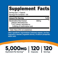 Nutricost marshmallow root capsule closeup