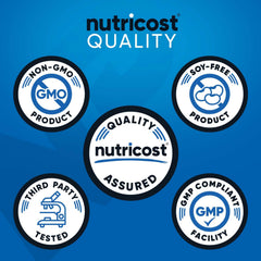 Nutricost Mass Gainer Cookies N Cream being blended into milk for a creamy shake