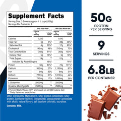 Nutricost Mass Gainer scoop showing quick prep for protein boost.