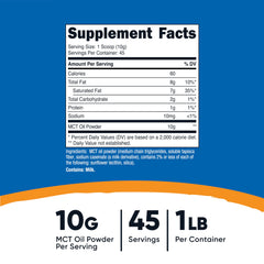 Nutricost MCT Oil Powder coffee mix enhances morning beverages
