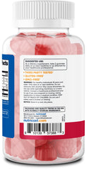 Nutricost Melatonin Gummies gluten-free label photo promotes allergen-friendly snacking